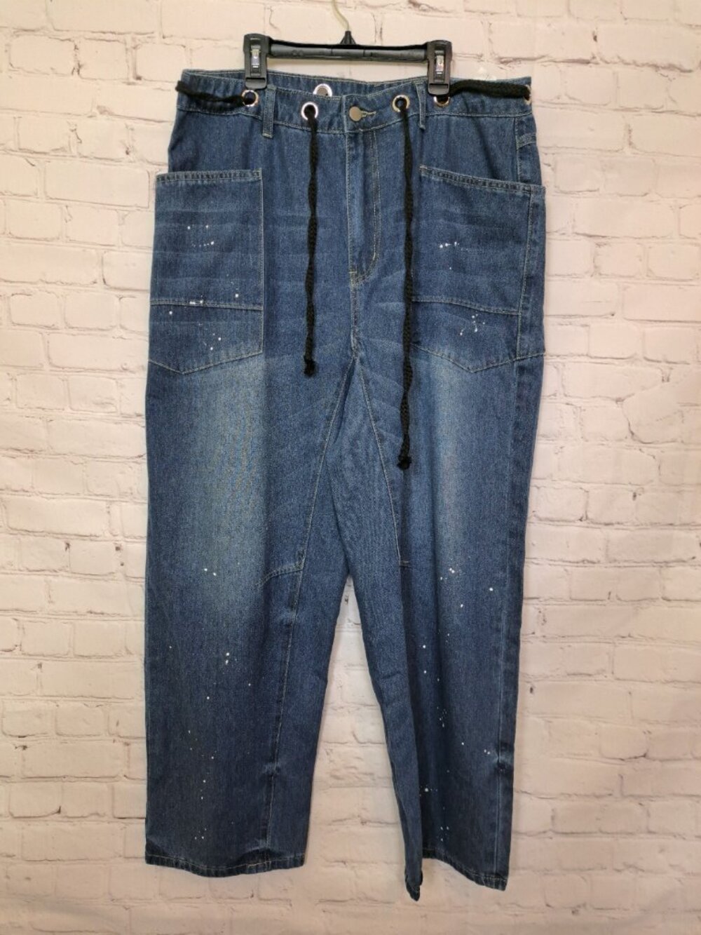 Women's 100% Cotton Paint Splatter Denim Jeans Size 14